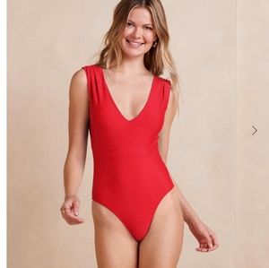 Summersalt Ruched Backflip Red size 16